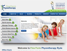 Tablet Screenshot of ffphysiotherapyryde.com.au